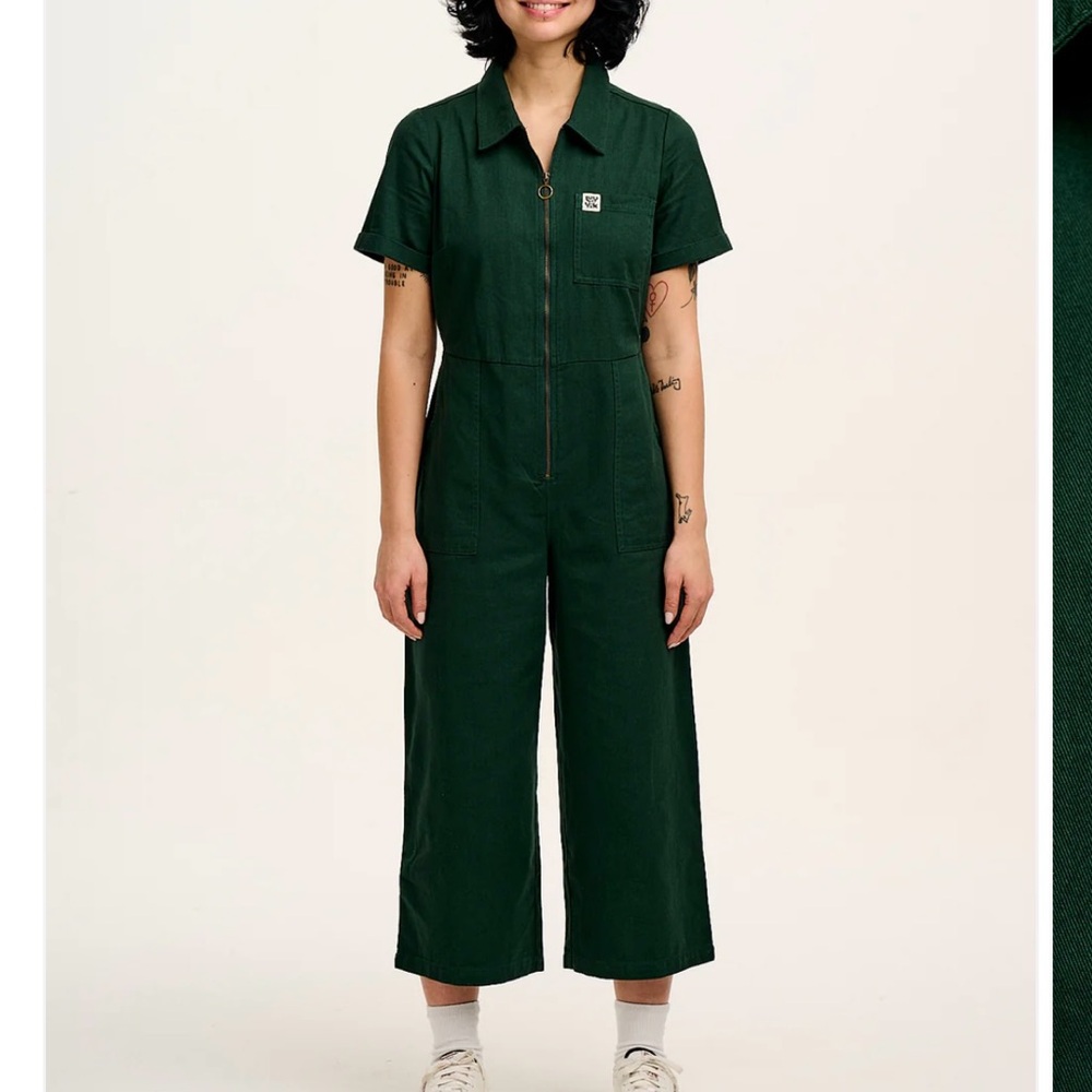 Lucy & Yak Ragan - Cotton Jumpsuit in Posy Green